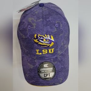 LSU Tigers Hat Colosseum Snapback Purple Wash Tiger Eye Cap NWT H35